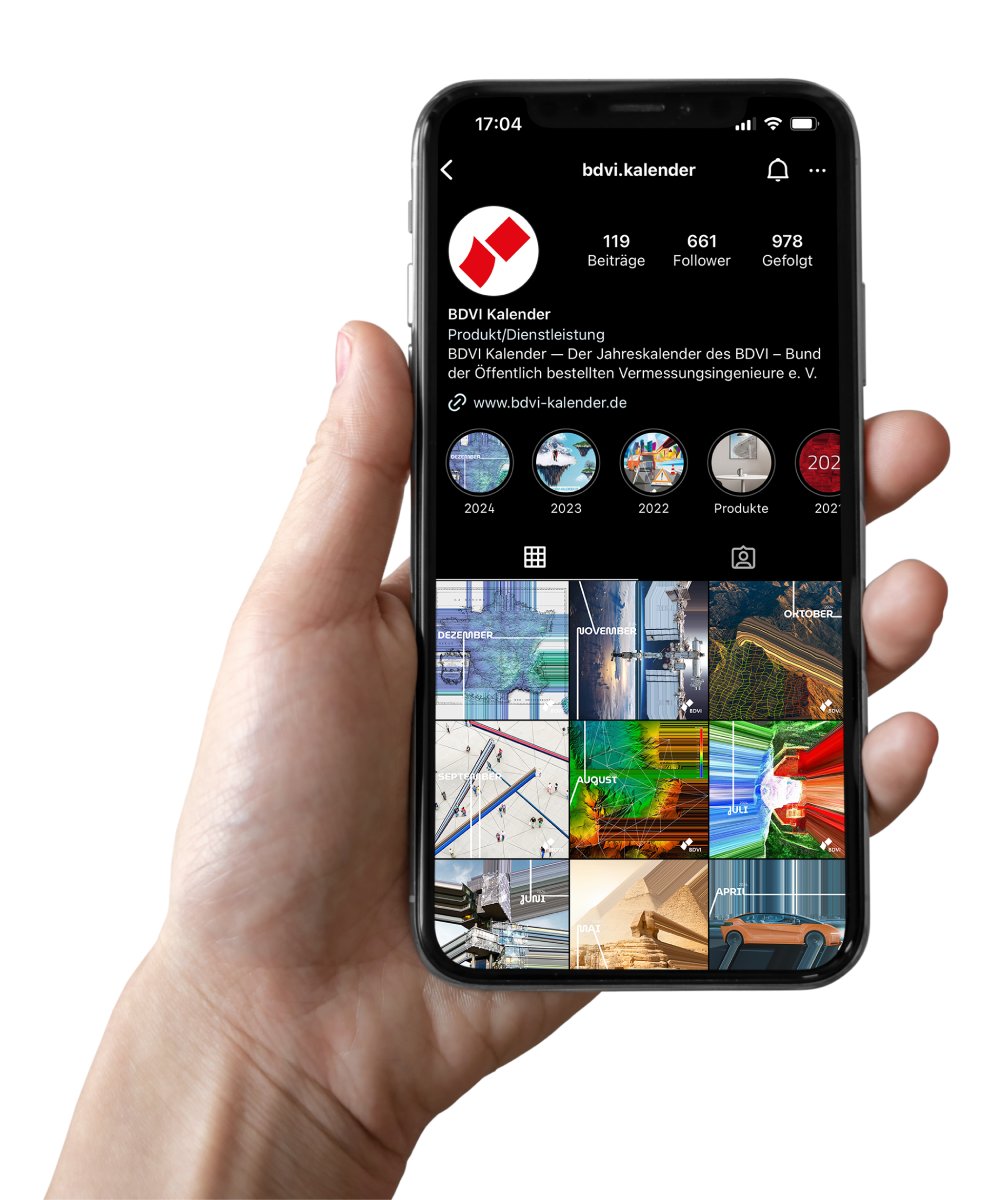 Smartphone mit Instagram-Kanal des BDVI